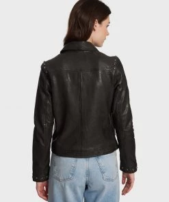 Oakwood Damen STAMP Lederjacke Black -Oakwood Soldes Boutique ded8539840e44157810045389122504f