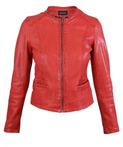 Oakwood PENNY Lederjacke Red Damen -Oakwood Soldes Boutique e0c33b3a97244c378e3a7a6a420edaf7