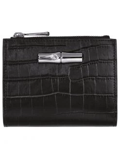 Longchamp ROSEAU Geldbörse Schwarz Damen