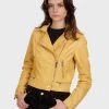 Oakwood Damen KYOTO Lederjacke Yellow