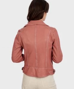 Oakwood VIDEO Lederjacke Old Pink Damen -Oakwood Soldes Boutique e4b392e85023499e881cb3d83f9938b4