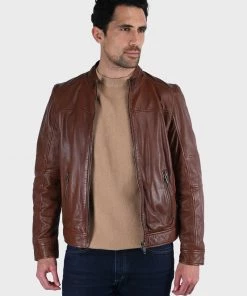 Oakwood HUB Lederjacke Light Brown Herren -Oakwood Soldes Boutique e50817980f44438197645ff117a4f5cf