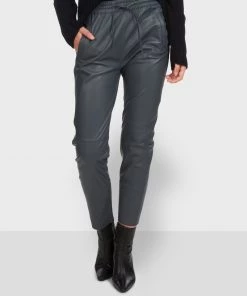 Oakwood Damen GIFT Lederhose Petrol
