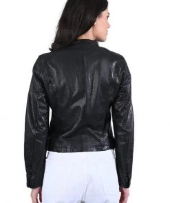 Oakwood PENNY Lederjacke Black Damen -Oakwood Soldes Boutique f04d02919b4c40d2814c95d2c5fd6580