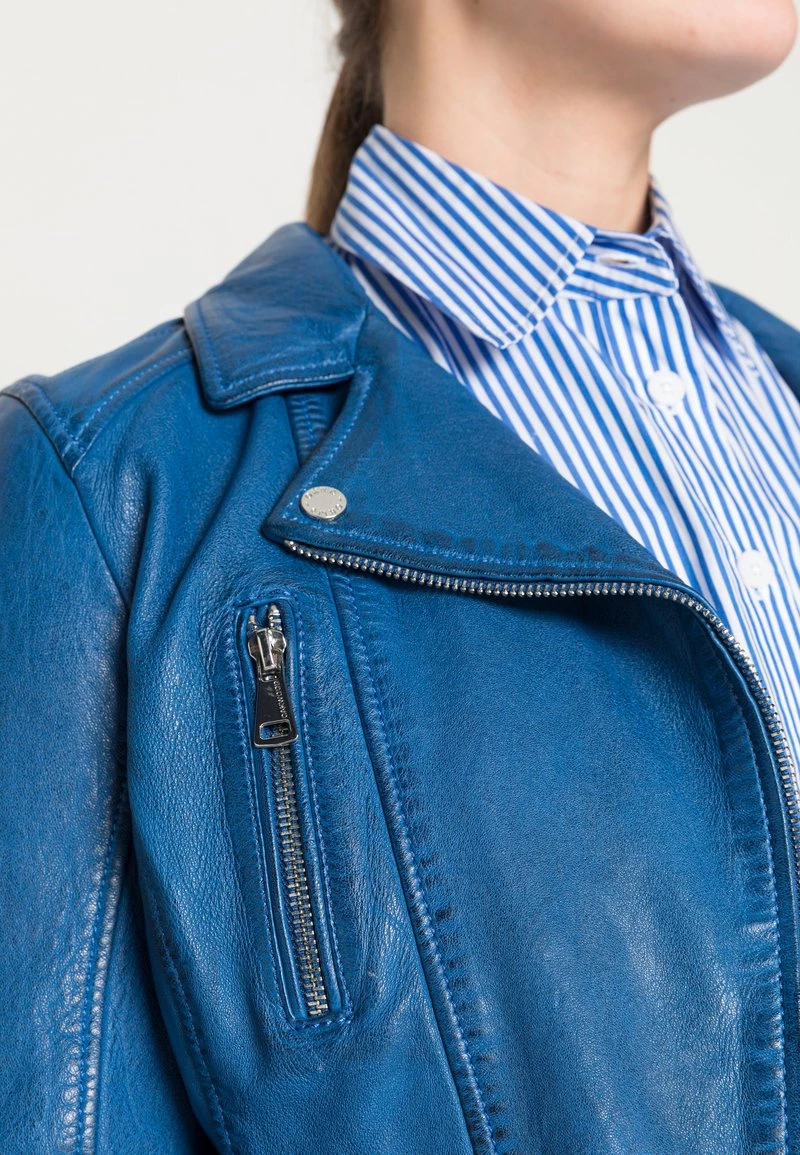 Oakwood CAMERA Lederjacke Blue Damen 5 Oakwood CAMERA Lederjacke Blue Damen – Bild 5