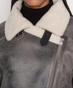 Oakwood Damen COMMUNITY Winterjacke Snow Grey -Oakwood Soldes Boutique f0af09f4b95c4545bddc03ed4e14e12e