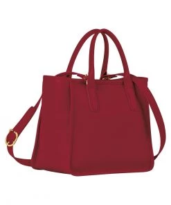 Longchamp Damen LE FOULONNÉ Handtasche Rot -Oakwood Soldes Boutique f1199f03ccb0427d9706f490846cb901