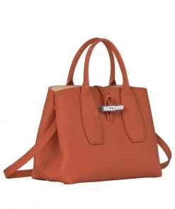 Longchamp ROSEAU Handtasche Ziegelrot Damen -Oakwood Soldes Boutique f49103382c7543fe9642af100c3db7b3
