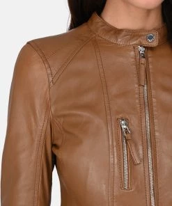 Oakwood EACH Lederjacke Cognac Color Damen -Oakwood Soldes Boutique f4d47a225de94cf7808fc5e2a8e10b91