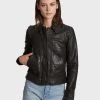 Oakwood Damen STAMP Lederjacke Black