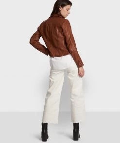 Oakwood Damen CLIPS Lederjacke Brown 10 Oakwood Damen CLIPS Lederjacke Brown -Oakwood Soldes Boutique f57e28c2bdc04e35af6d8083aec694c6