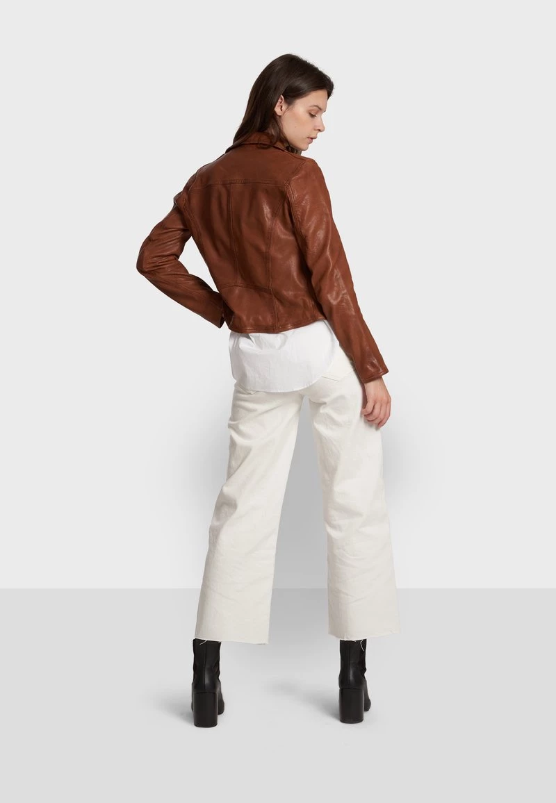 Oakwood Damen CLIPS Lederjacke Brown 5 Oakwood Damen CLIPS Lederjacke Brown – Bild 5