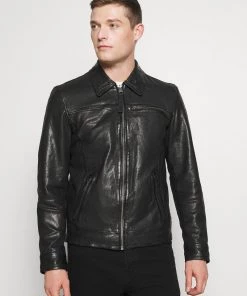 Oakwood Herren COLT Lederjacke Black -Oakwood Soldes Boutique f64167efb8d4415dbdb64da75f3facb8