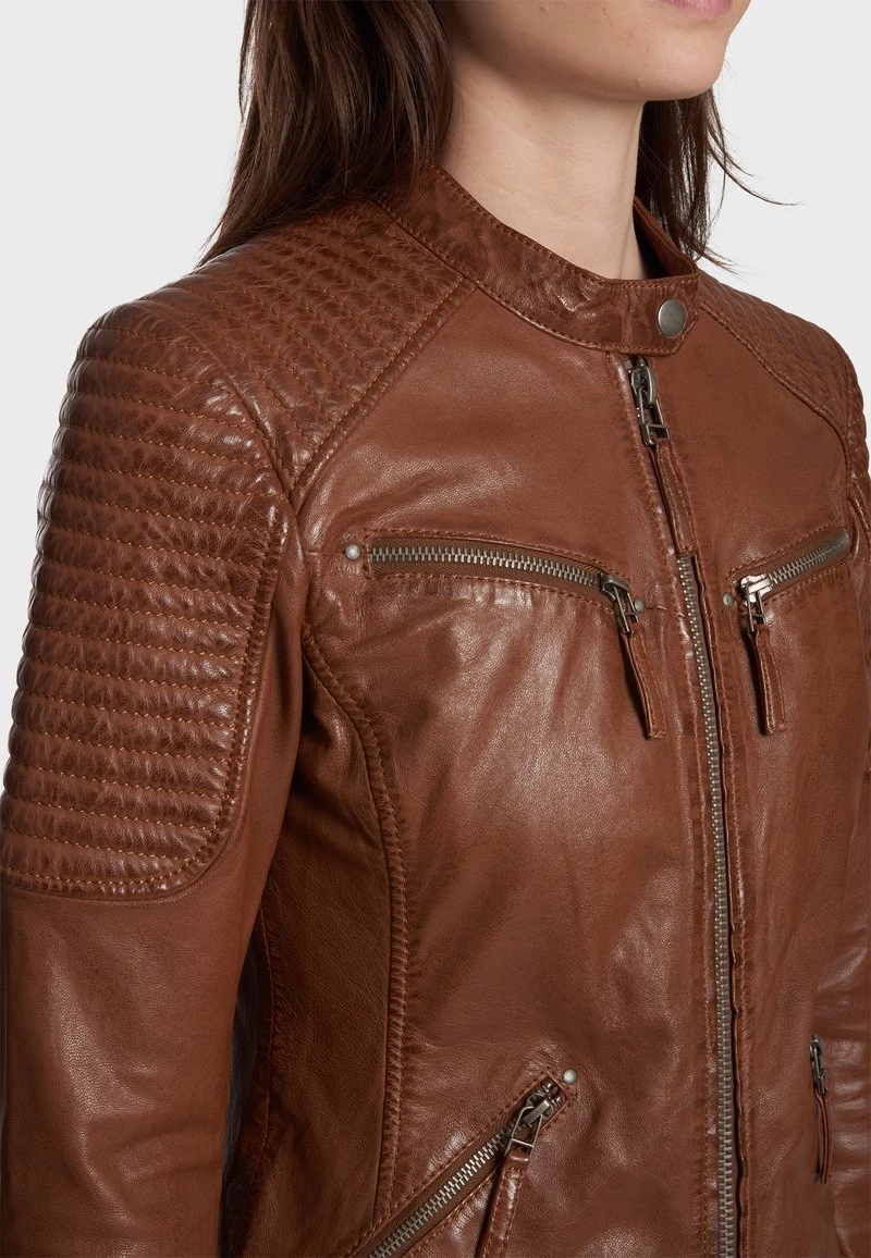Oakwood HILLS Lederjacke Cognac Color Damen 5 Oakwood HILLS Lederjacke Cognac Color Damen – Bild 5