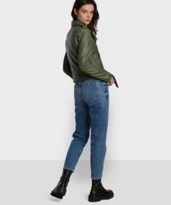 Oakwood Damen RADIO Lederjacke Green -Oakwood Soldes Boutique f85f3913f5a24d8ca2f664cb2b81c349