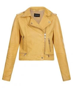 Oakwood Damen KYOTO Lederjacke Yellow 11 Oakwood Damen KYOTO Lederjacke Yellow -Oakwood Soldes Boutique f8ccde146b2a40c6b4a27d6a0bde49cf