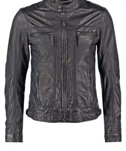 Oakwood CASEY Lederjacke Navy Blue Herren -Oakwood Soldes Boutique f9a2bfcd312e4f1ba3c42508a703e24d