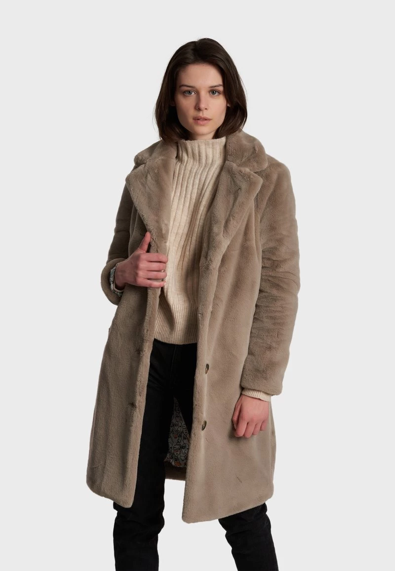 Oakwood Damen CYBER Wintermantel Dark Beige 1 Oakwood Damen CYBER Wintermantel Dark Beige