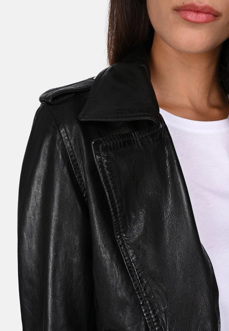 Oakwood Damen MANGA Lederjacke Black 4 Oakwood Damen MANGA Lederjacke Black – Bild 4